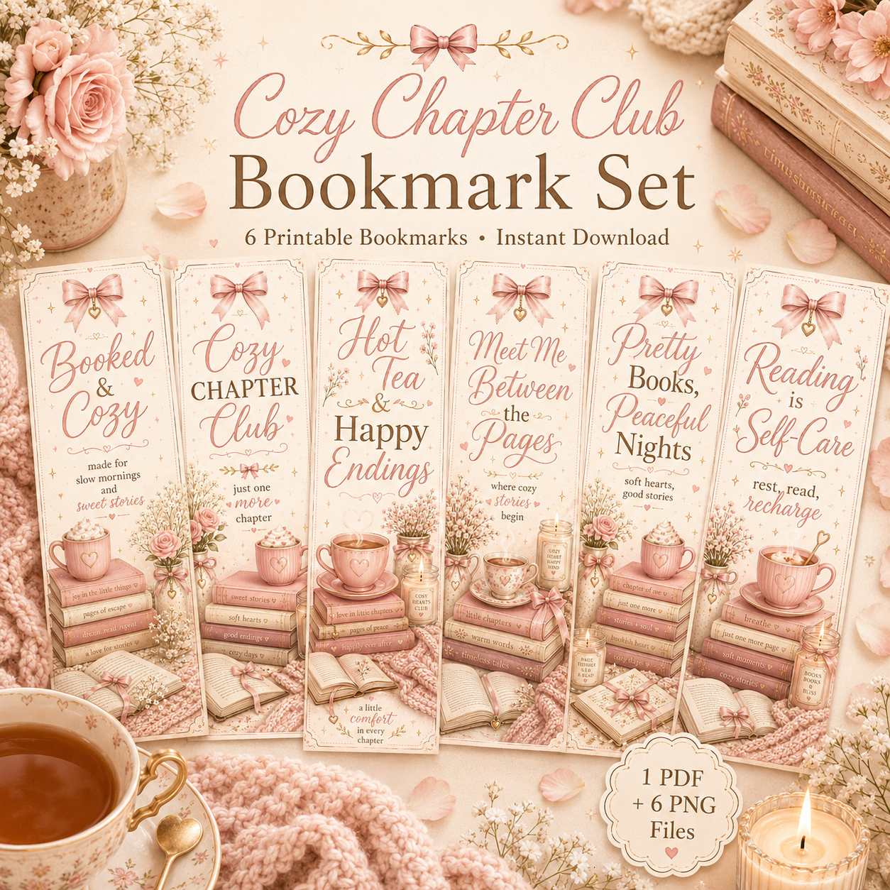 Cozy Chapter Club Bookmark Set