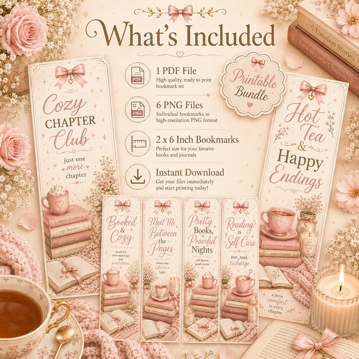 Cozy Chapter Club Bookmark Set