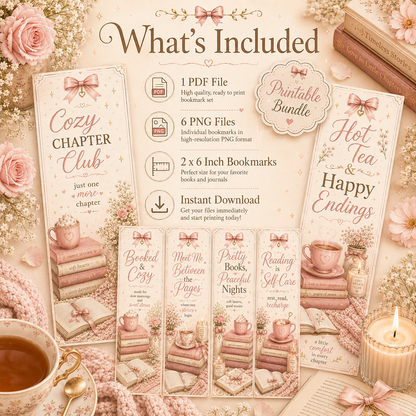 Cozy Chapter Club Bookmark Set