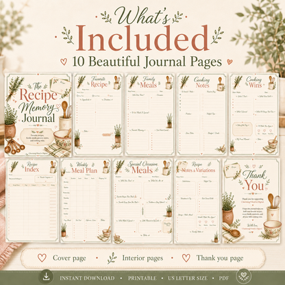 The Recipe Memory Journal