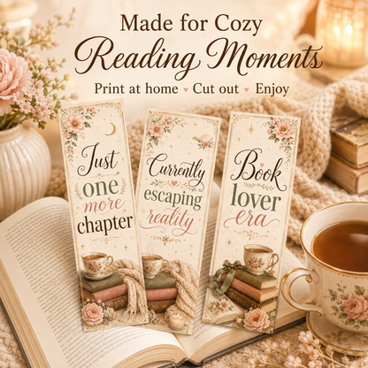 Cozy Reading Bookmark Set