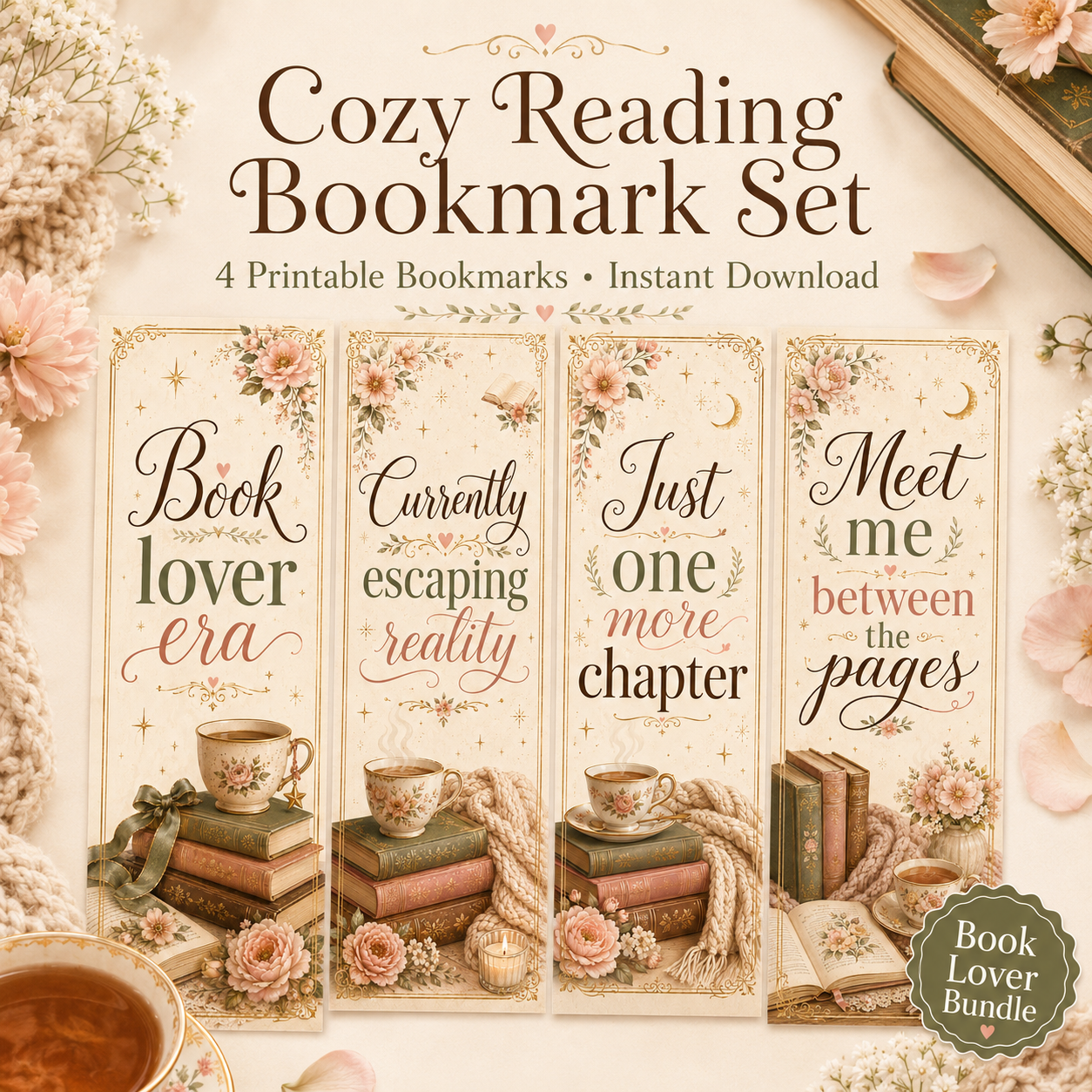 Cozy Reading Bookmark Set