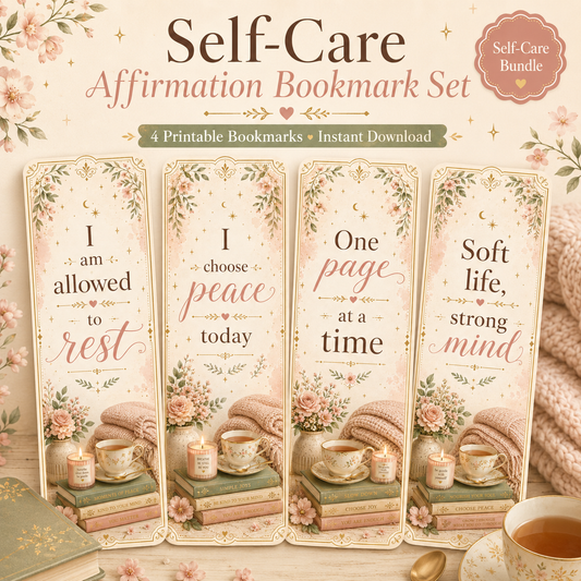 Self-Care Affirmation Bookmarks