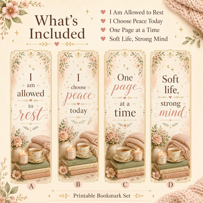 Self-Care Affirmation Bookmarks