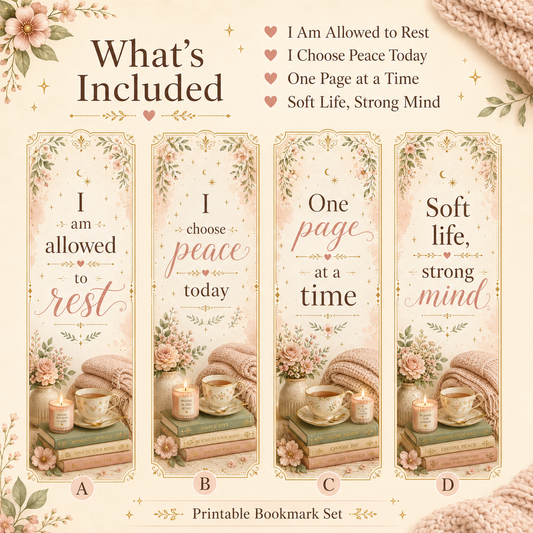 Self-Care Affirmation Bookmarks