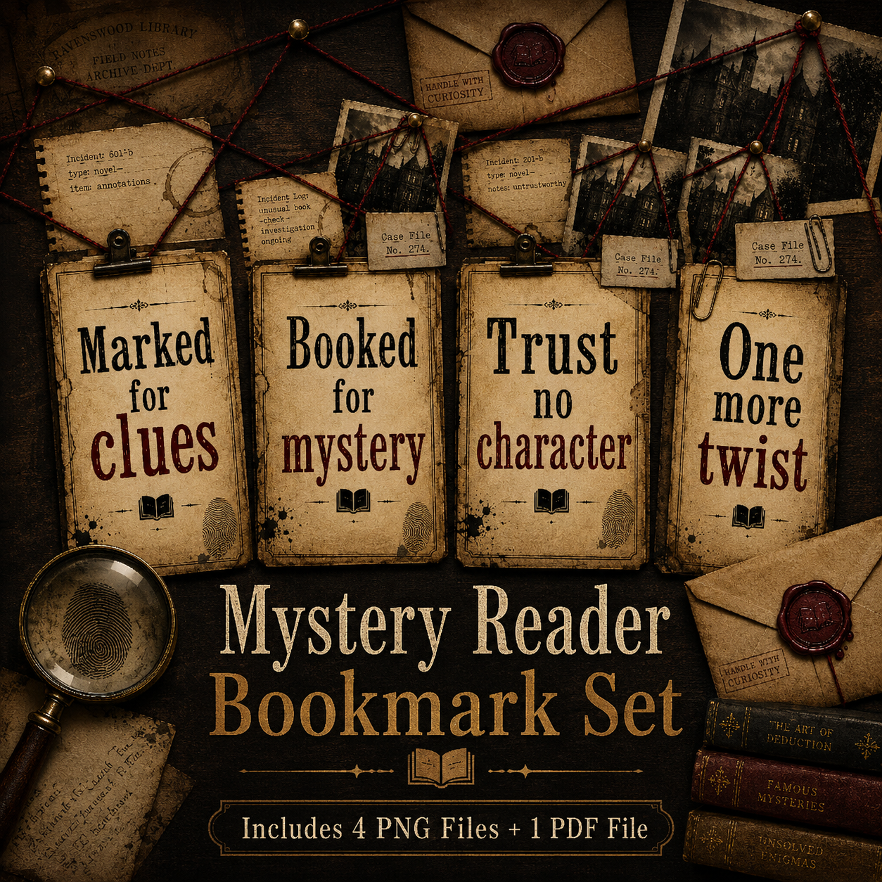 Mystery Reader Bookmark Set