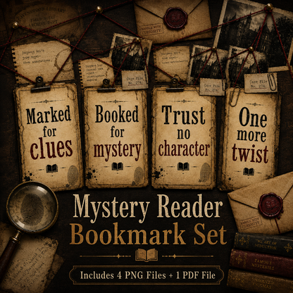 Mystery Reader Bookmark Set