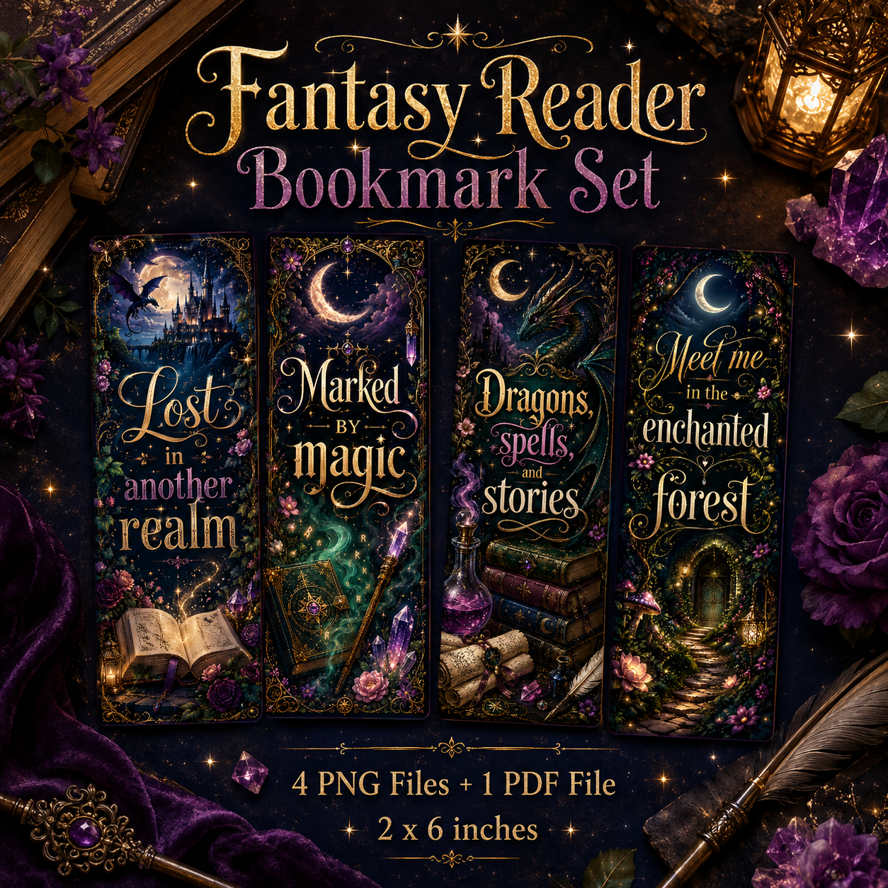 Fantasy Reader Bookmark Set