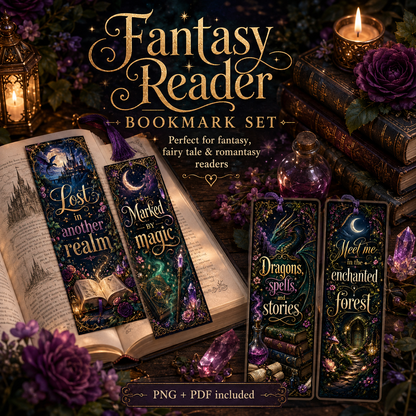 Fantasy Reader Bookmark Set