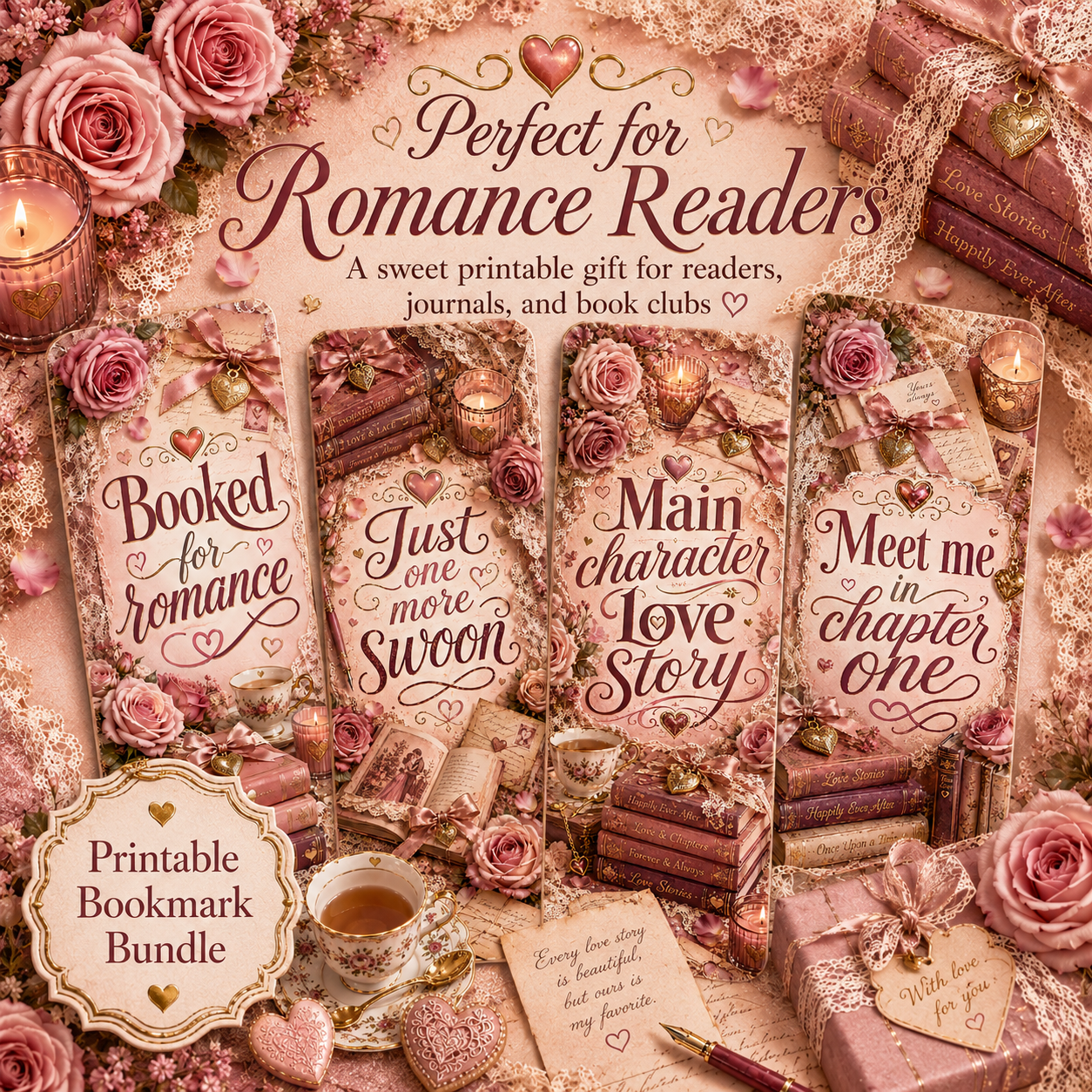 Romance Reader Bookmark Set