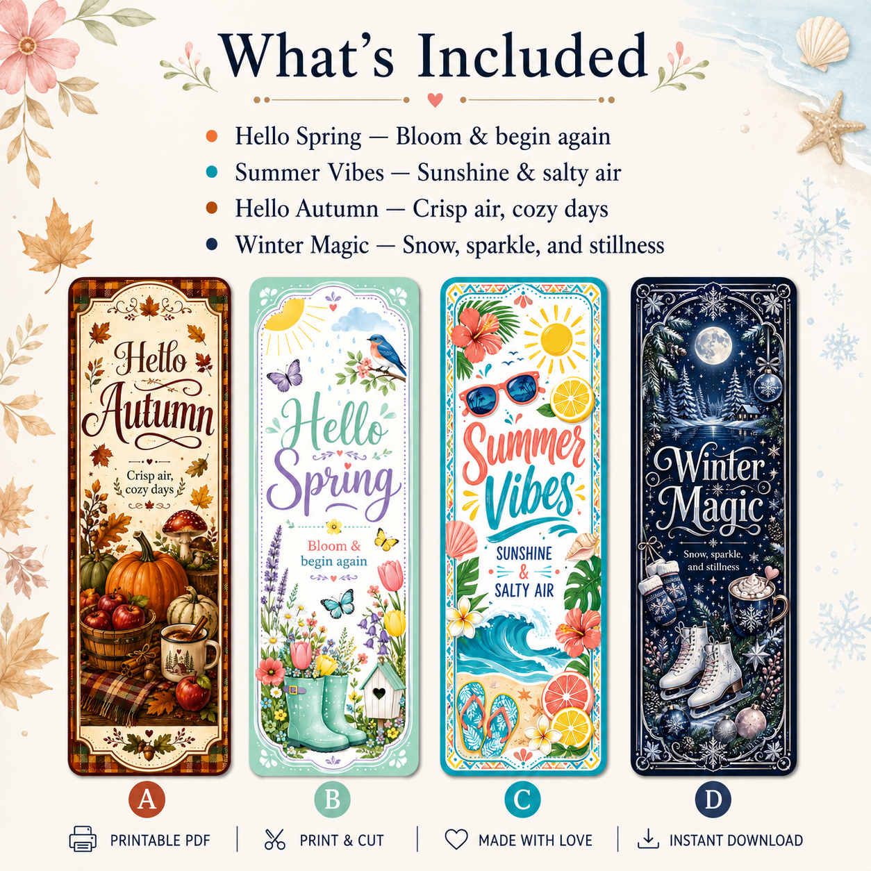 Seasonal Bookmark Bundle