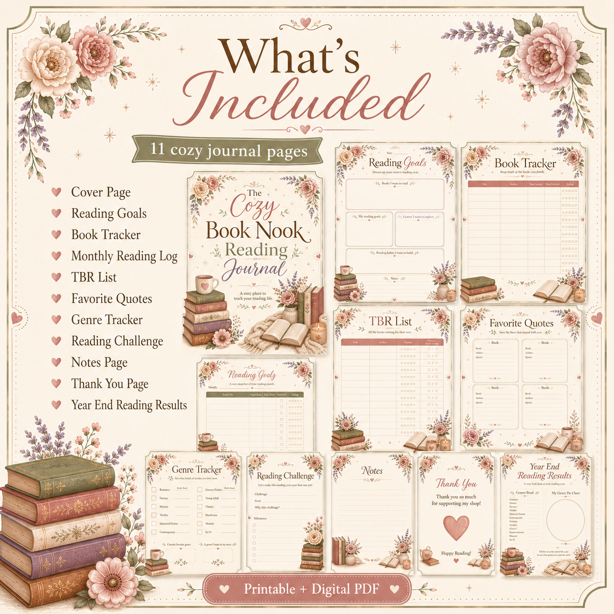 The Cozy Book Nook Reading Journal