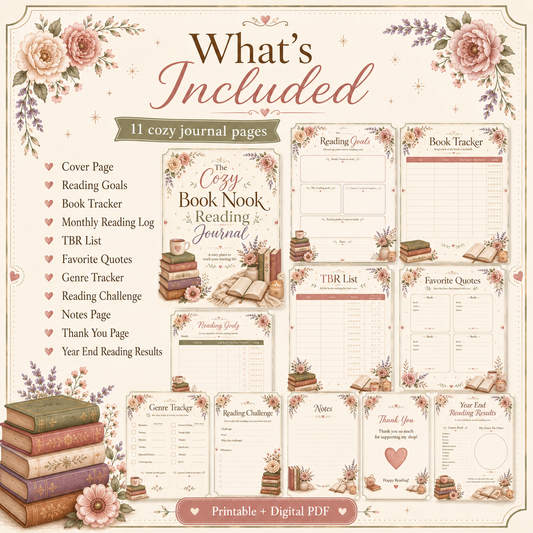 The Cozy Book Nook Reading Journal